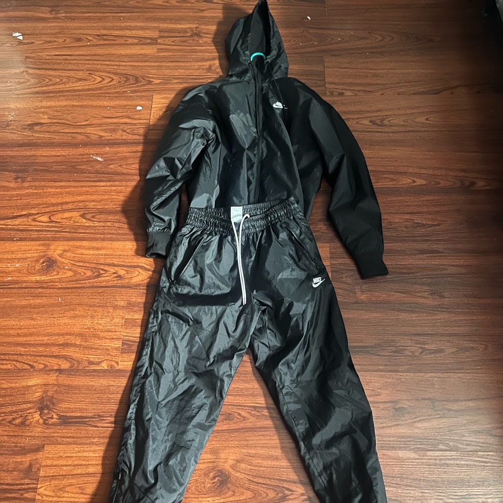 Nike Black Hooded Tracksuit